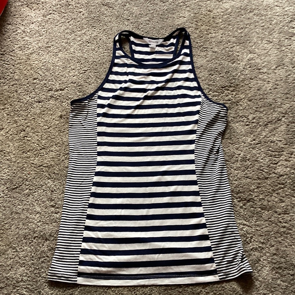 Woman’s Navy and White Athleta Tank Top Size S